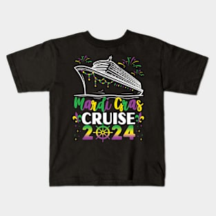 Mardi Gras Cruise 2024 Family Vacation Matching Cruise Kids T-Shirt